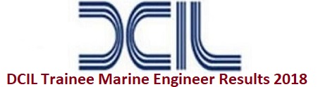 DCIL Trainee Marine Engineer Results 2018