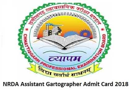 NRDA Assistant Gartographer Admit Card 2018