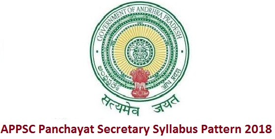 APPSC Panchayat Secretary Syllabus Pattern 2018