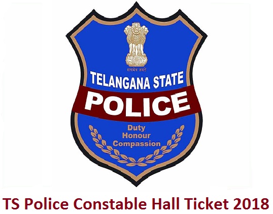 TS Police Constable Hall Ticket 2018
