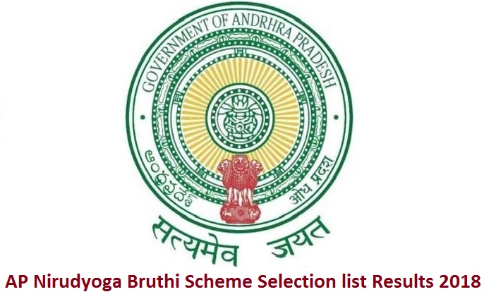 AP Nirudyoga Bruthi Scheme Selection list Results 2018