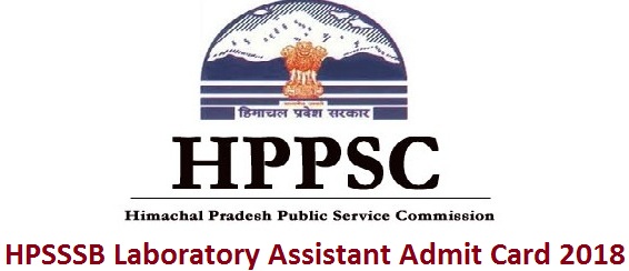 HPSSSB Laboratory Assistant Admit Card 2018