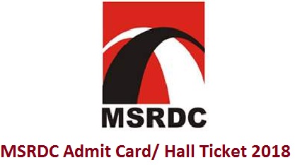 MSRDC Admit Card Hall Ticket 2018