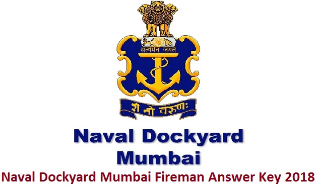 Naval Dockyard Mumbai Fireman Answer Key 2018