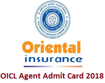 OICL Agent Admit Card 2018