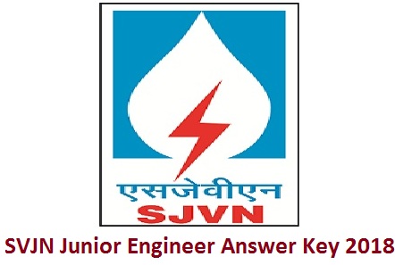 SVJN Junior Engineer Answer Key 2018