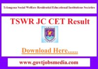 TSWR JC CET Result