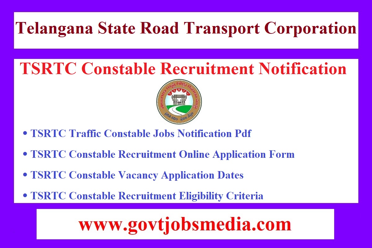 TSRTC Constable Recruitment Notification