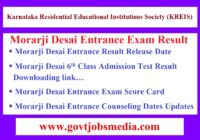 Morarji Desai Entrance Exam Result