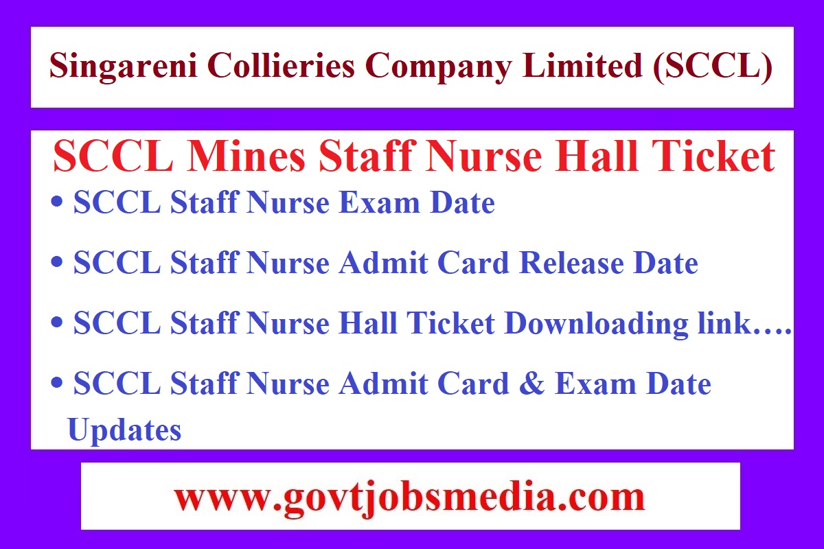 SCCL Staff Nurse Hall Ticket