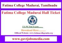 Fatima College Madurai Hall Ticket