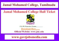 Jamal Mohamed College Hall Ticket