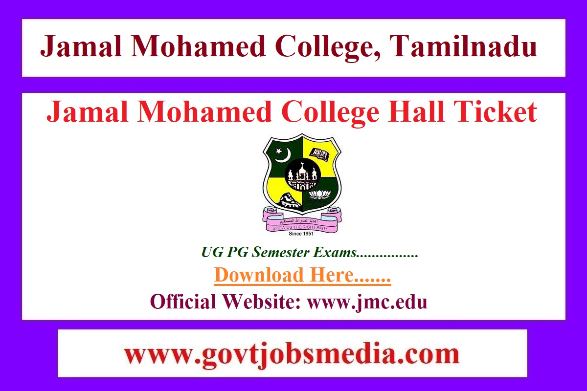 Jamal Mohamed College Hall Ticket