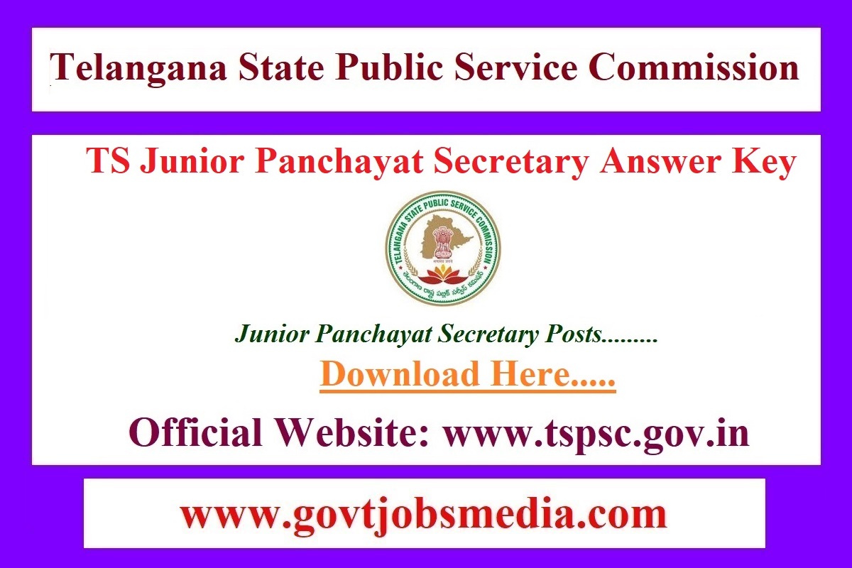 TS Junior Panchayat Secretary Answer Key JPS