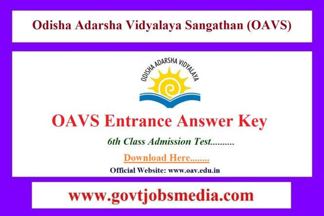 Odisha Adarsha Vidyalaya Entrance Answer Key