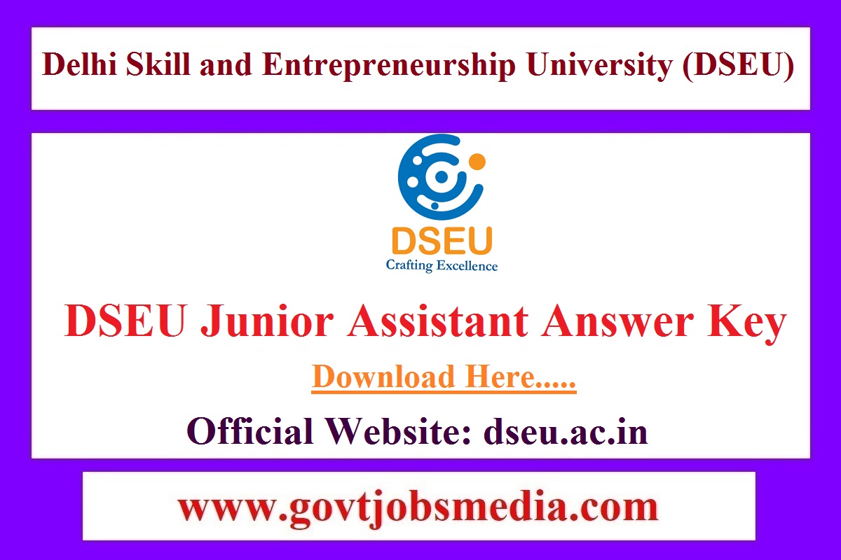 DSEU Junior Assistant Answer Key