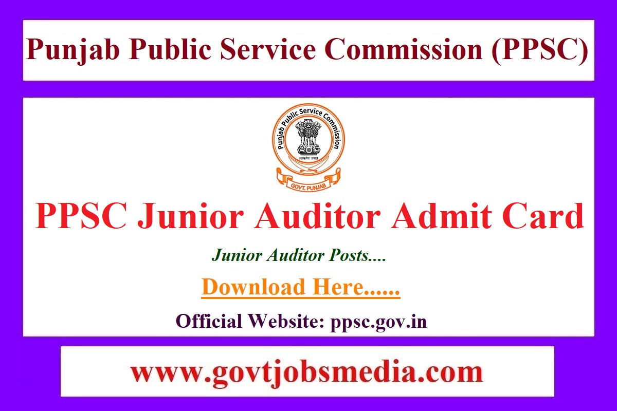 PPSC Junior Auditor Admit Card