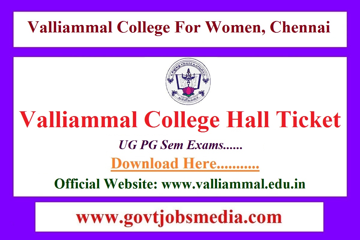 Valliammal College Hall Ticket