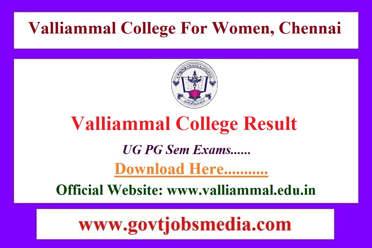 Valliammal College Result