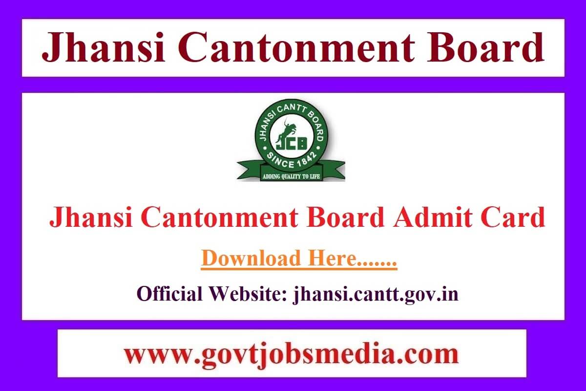 Jhansi Cantonment Board Admit Card