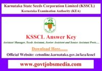 KSSCL Answer Key