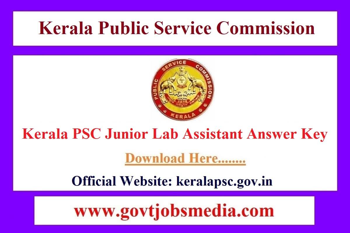 Kerala PSC Junior Lab Assistant Answer Key
