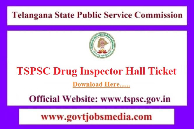 TSPSC Drug Inspector Hall Ticket