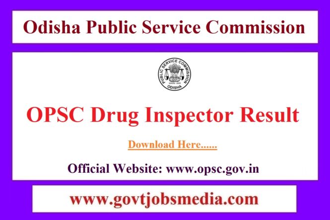 OPSC Drug Inspector Result