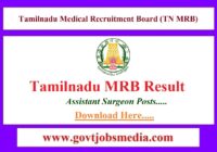 TN MRB Assistant Surgeon Result