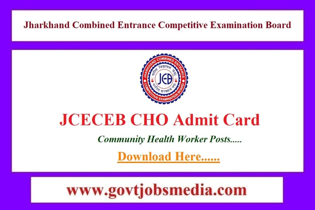 JCECEB CHO Admit Card Exam Date