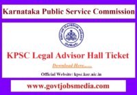 KPSC Legal Advisor Hall Ticket